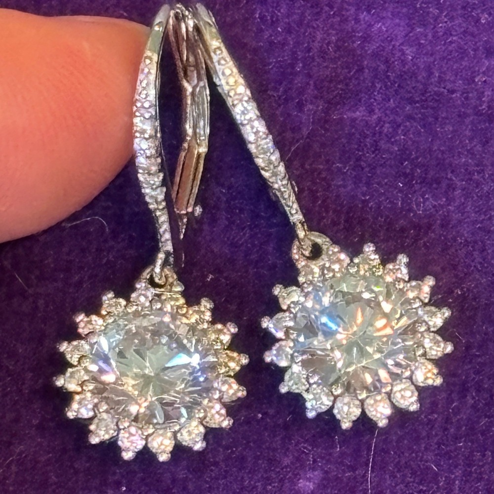 Bella Luce 4.80ctw Cubic Zirconia Round Rhodium Over 925 Silver Dangle Earrings